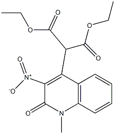 diethyl 2-(1-methyl-3-nitro-2-oxo-1,2-dihydroquinolin-4-yl)malonate Struktur