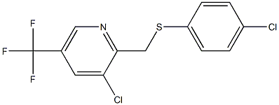 3-chloro-2-{[(4-chlorophenyl)thio]methyl}-5-(trifluoromethyl)pyridine Struktur