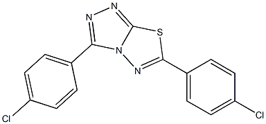 3,6-di(4-chlorophenyl)[1,2,4]triazolo[3,4-b][1,3,4]thiadiazole Struktur