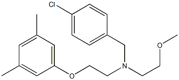 N-(4-chlorobenzyl)-2-(3,5-dimethylphenoxy)-N-(2-methoxyethyl)-1-ethanamine Struktur