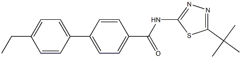 N-[5-(tert-butyl)-1,3,4-thiadiazol-2-yl]-4'-ethyl[1,1'-biphenyl]-4-carboxamide Struktur