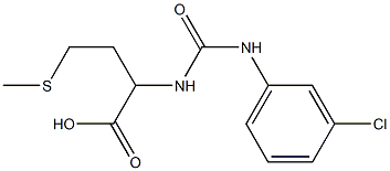 2-{[(3-chloroanilino)carbonyl]amino}-4-(methylthio)butanoic acid Struktur