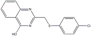 2-{[(4-chlorophenyl)thio]methyl}quinazolin-4-ol Struktur