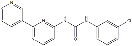 N-(3-chlorophenyl)-N'-[2-(3-pyridinyl)-4-pyrimidinyl]urea Struktur