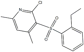 2-chloro-3-[(2-ethylphenyl)sulfonyl]-4,6-dimethylpyridine Struktur