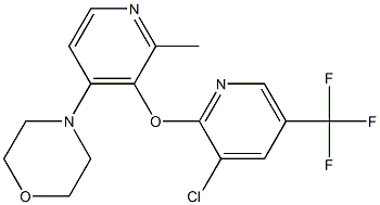 4-(3-{[3-chloro-5-(trifluoromethyl)-2-pyridinyl]oxy}-2-methyl-4-pyridinyl)morpholine Struktur