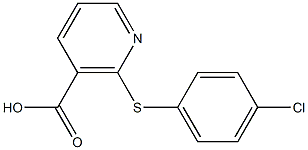 2-[(4-chlorophenyl)sulfanyl]nicotinic acid Struktur