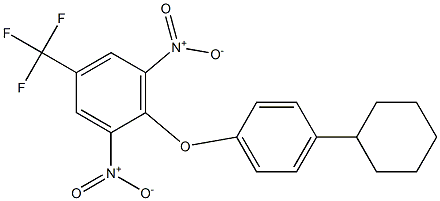 2-(4-cyclohexylphenoxy)-1,3-dinitro-5-(trifluoromethyl)benzene Struktur