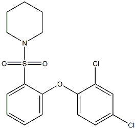 1-{[2-(2,4-dichlorophenoxy)phenyl]sulfonyl}piperidine Struktur