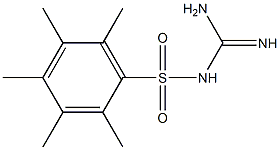 {[amino(imino)methyl]amino}(dioxo)(2,3,4,5,6-pentamethylphenyl)-lambda~6~-sulfane Struktur