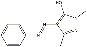 1,3-dimethyl-4-(2-phenyldiaz-1-enyl)-1H-pyrazol-5-ol Struktur