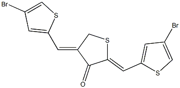 2,4-di[(4-bromo-2-thienyl)methylidene]tetrahydrothiophen-3-one Struktur