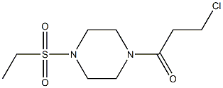 3-chloro-1-[4-(ethylsulfonyl)piperazino]-1-propanone Struktur