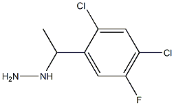 1-(1-(2,4-dichloro-5-fluorophenyl)ethyl)hydrazine Struktur