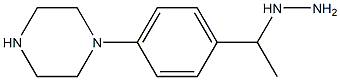 1-(1-(4-(piperazin-1-yl)phenyl)ethyl)hydrazine Struktur