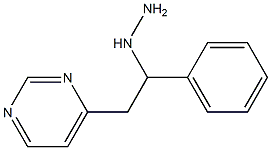 1-(1-phenyl-2-(pyrimidin-4-yl)ethyl)hydrazine Struktur