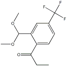 1-(2-(dimethoxymethyl)-4-(trifluoromethyl)phenyl)propan-1-one Struktur