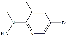 1-(5-bromo-3-methylpyridin-2-yl)-1-methylhydrazine Struktur