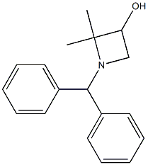 1-benzhydryl-2,2-dimethylazetidin-3-ol Struktur