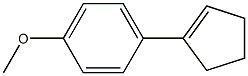 1-cyclopentenyl-4-methoxybenzene Struktur