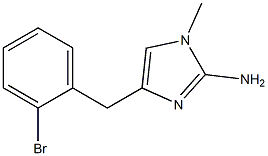 1-methyl-4-(2-bromobenzyl)-1H-imidazol-2-amine Struktur