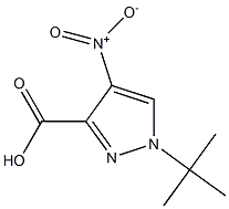 1-tert-butyl-4-nitro-1H-pyrazole-3-carboxylic acid Struktur