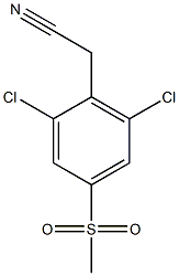 2-(2,6-dichloro-4-(methylsulfonyl)phenyl)acetonitrile Struktur