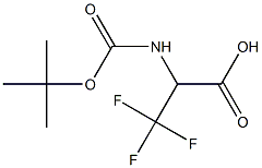 2-(tert-butoxycarbonylamino)-3,3,3-trifluoropropanoic acid Struktur