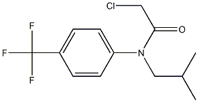 2-chloro-N-(4-(trifluoromethyl)phenyl)-N-isobutylacetamide Struktur