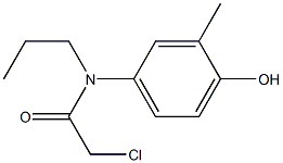 2-chloro-N-(4-hydroxy-3-methylphenyl)-N-propylacetamide Struktur