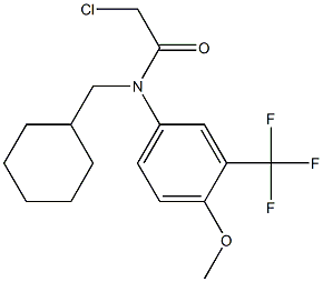 2-chloro-N-(cyclohexylmethyl)-N-(3-(trifluoromethyl)-4-methoxyphenyl)acetamide Struktur