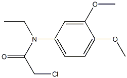 2-chloro-N-ethyl-N-(3,4-dimethoxyphenyl)acetamide Struktur