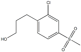 3-(2-chloro-4-(methylsulfonyl)phenyl)propan-1-ol Struktur