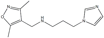 [(3,5-dimethyl-1,2-oxazol-4-yl)methyl][3-(1H-imidazol-1-yl)propyl]amine Struktur