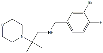 [(3-bromo-4-fluorophenyl)methyl][2-methyl-2-(morpholin-4-yl)propyl]amine Struktur