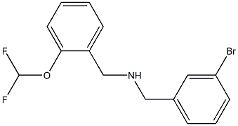 [(3-bromophenyl)methyl]({[2-(difluoromethoxy)phenyl]methyl})amine Struktur