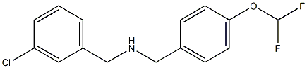 [(3-chlorophenyl)methyl]({[4-(difluoromethoxy)phenyl]methyl})amine Struktur