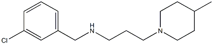 [(3-chlorophenyl)methyl][3-(4-methylpiperidin-1-yl)propyl]amine Struktur