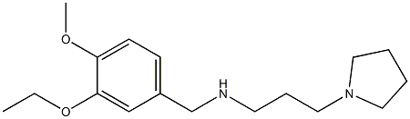 [(3-ethoxy-4-methoxyphenyl)methyl][3-(pyrrolidin-1-yl)propyl]amine Struktur