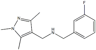 [(3-fluorophenyl)methyl][(1,3,5-trimethyl-1H-pyrazol-4-yl)methyl]amine Struktur