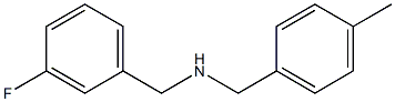 [(3-fluorophenyl)methyl][(4-methylphenyl)methyl]amine Struktur