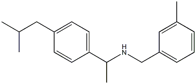 [(3-methylphenyl)methyl]({1-[4-(2-methylpropyl)phenyl]ethyl})amine Struktur