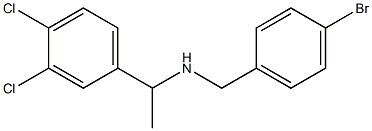 [(4-bromophenyl)methyl][1-(3,4-dichlorophenyl)ethyl]amine Struktur