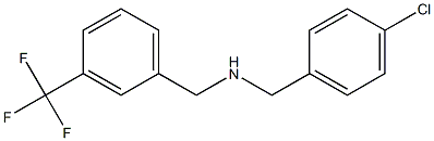 [(4-chlorophenyl)methyl]({[3-(trifluoromethyl)phenyl]methyl})amine Struktur