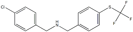 [(4-chlorophenyl)methyl]({4-[(trifluoromethyl)sulfanyl]phenyl}methyl)amine Struktur