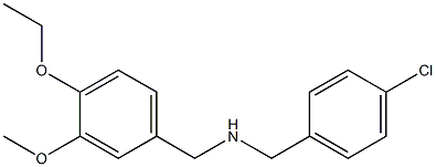 [(4-chlorophenyl)methyl][(4-ethoxy-3-methoxyphenyl)methyl]amine Struktur