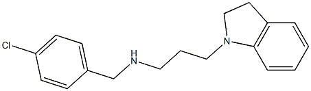 [(4-chlorophenyl)methyl][3-(2,3-dihydro-1H-indol-1-yl)propyl]amine Struktur