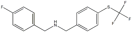 [(4-fluorophenyl)methyl]({4-[(trifluoromethyl)sulfanyl]phenyl}methyl)amine Struktur