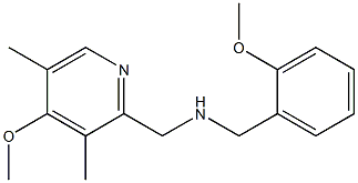 [(4-methoxy-3,5-dimethylpyridin-2-yl)methyl][(2-methoxyphenyl)methyl]amine Struktur