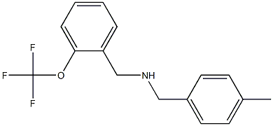 [(4-methylphenyl)methyl]({[2-(trifluoromethoxy)phenyl]methyl})amine Struktur